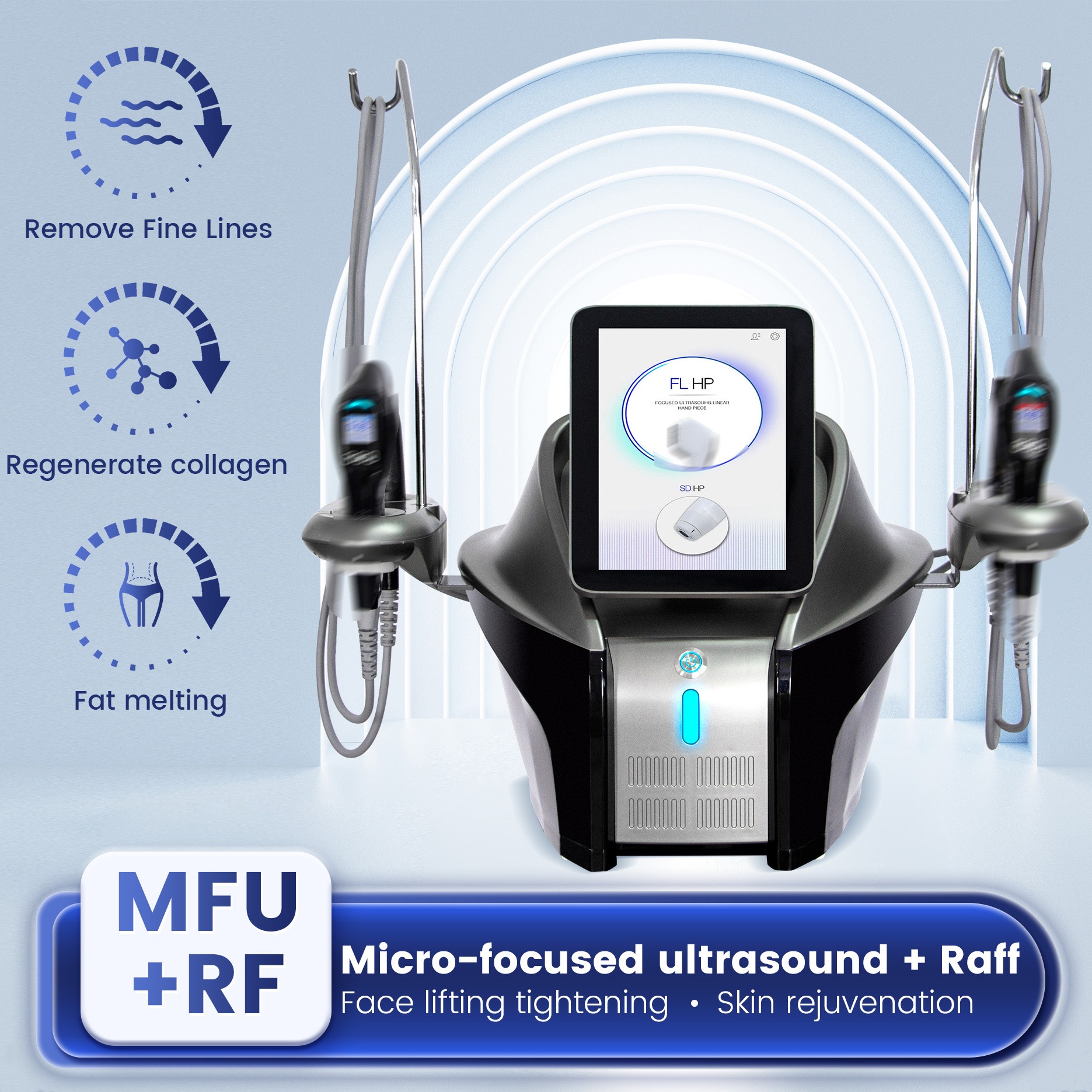 Professional 12D HIFU Facial Lifting Device: Tighten Skin & Erase Fine Lines on Face & Neck