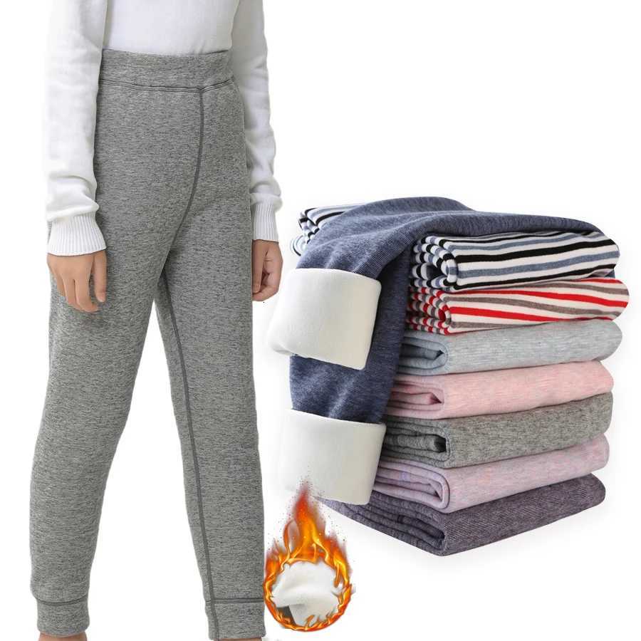 SheeCute Girls Boys Winter Leggings Fleece Lined Toddler Kids Basic Full Length PantsT251024