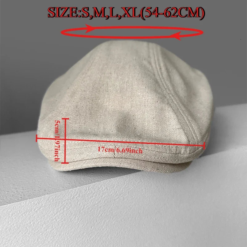 Summer Linen Breathable Big Size Berets sboy Caps Men Women Painter Hats Fashion Detective Hats Retro Driver Advancing Caps 251021