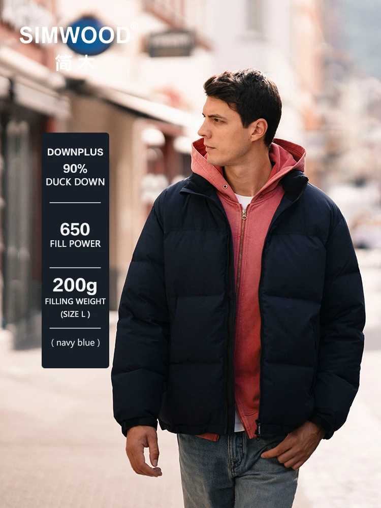 SIMWOOD 2025 Winter New Oversize 90 White Duck Down Coats Men Warm Comfortable Down Puffer Jackets Z251024