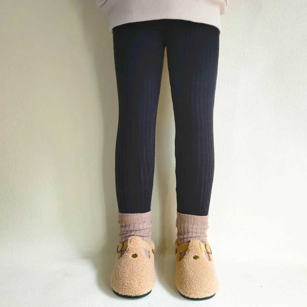 Autumn Winter Girls Pants Thickening Warm Fleece Pants For Girls Leggings Kids Baby Elasticity Slim Stripe TrousersT251024
