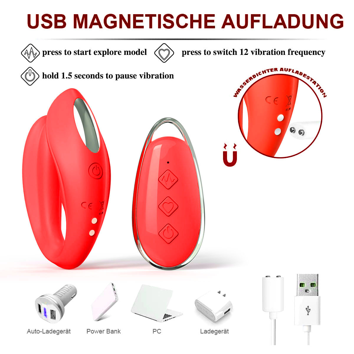 Ergonomic Design Flexible Clamp Vibe - Comfortable & Durable Silicone Material