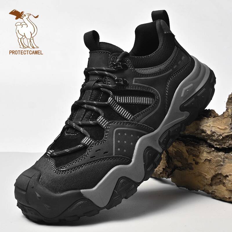 Paul Camel Men's Shoes 2026 New Outdoor Hiking Footwear Genuine Leather Non-Slip Wear-Resistant Casual Sports Shoes for All-Day Trail Trekking