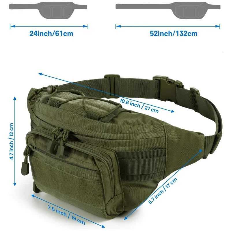 Waist Packs multifunction Fanny Pack for Men Outdoor Waist Bag Large Waist Pack for Daily Life Cycling Camping Hiking bags menL251024