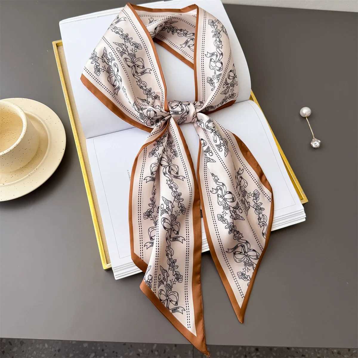 New Leopard Scarf Skinny Ribbon Haiands Wen Neck Kerchief Foard Soft Hair Bands Scarves Bag Handle Ribbon Y251024