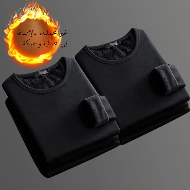 Thiened Fce Warm Top Mens Workwear Long Sve Underwear Tirt Base Layer irt for Autumn Winter Indoor Activities 251018
