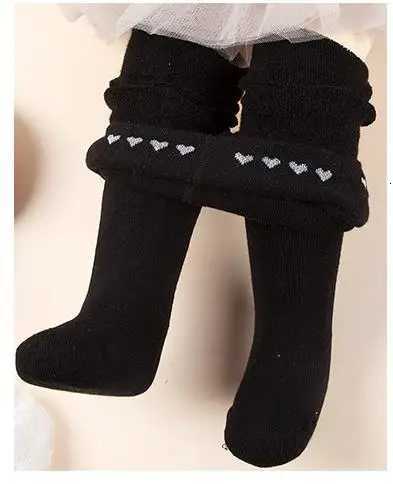 Autumnwinter wool circle pantyhose girl pants warm pantalon baby love jacquard socks Girls leggings Cotton PP pants for kidsT251024