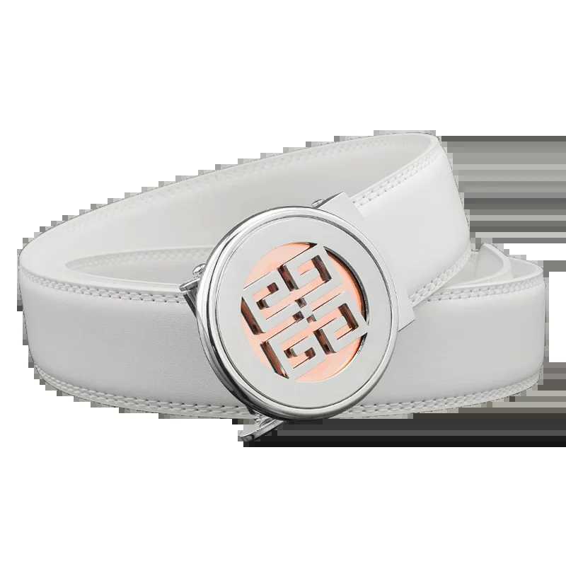 High Quality 2025 Hot G Letter Luxury Men White Designer Fashion Belt Wide Casual Business Classic Waist Strap Ceinture Homme C251024