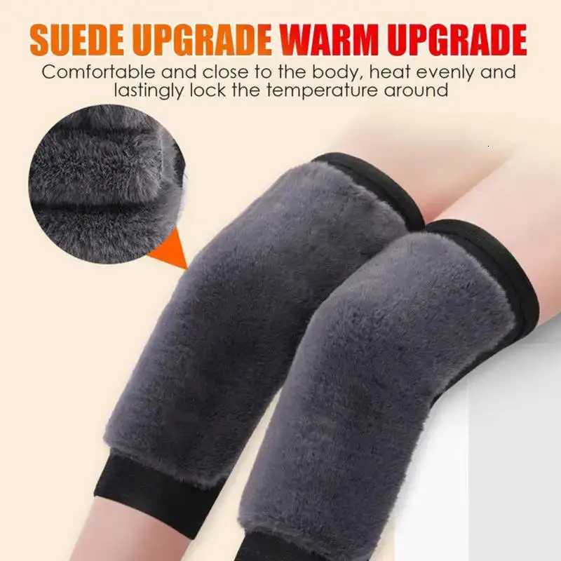 Sports Thickened Winter Rabbit Fur Warm Knee Protector Anti Cold Fleece Knee Protector Heat Storage Sports Leg ProtectorW251024