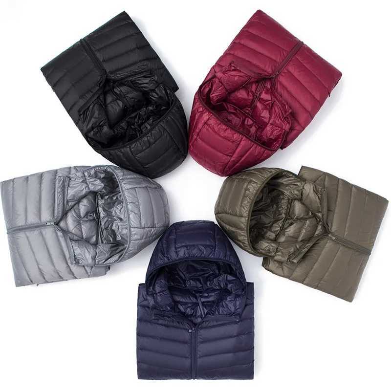 Mens Fashion Hooded Solid Lightweight Down Jacket 2021 New Arrivals Men Short Large Size Puffer Jackets Male Casual Light Coats Z251024