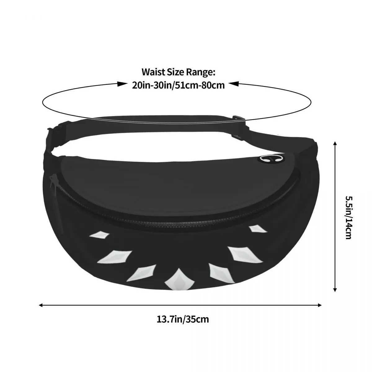 Custom Black Panther Necklace Fanny Pack Men Women Casual Crossbody Waist Bag for Travel Cycling Phone Money PouchL251024