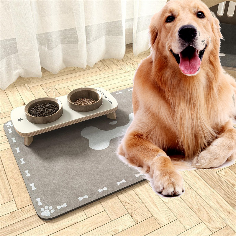 Eco-Friendly Absorbent Dog Cat Pets Feeding Pad with Quick Dry Surface