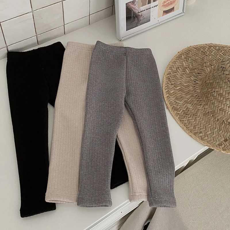 Girls Leggings 2023 Autumn Winter Pants For Kids Cotton Warm Childrens Velvet Trousers Toddler Underpants Korean StyleT251024