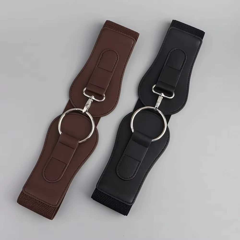 1pc Broad Red Elastic Corset Belt For Women White Elastic Waist Belts For Women Plus Size Dress Belt Easy Black Pretina W251024