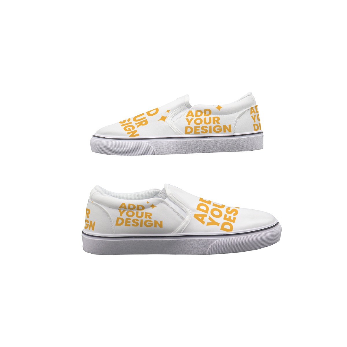 DHgatepod Kids Slip-On Casual Shoes - Breathable Canvas Sneakers with Elastic Sides & Removable Insoles for All Seasons