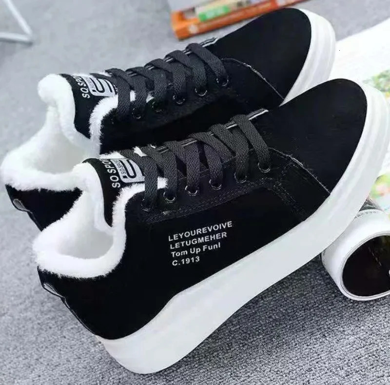Snow Boots Winter Outdoor Women Shoes Warm Fur Plush Lady Casual Shoes Lace Up Fashion Sneakers Platform Snow Boots251020