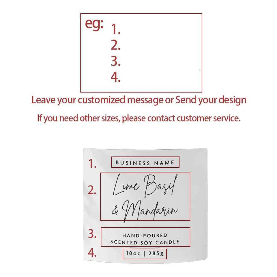 Personali square Sticker Wine or Candle Labels Scented Hemade Candles Packaging Stickers Label Design Cust Text Y251024