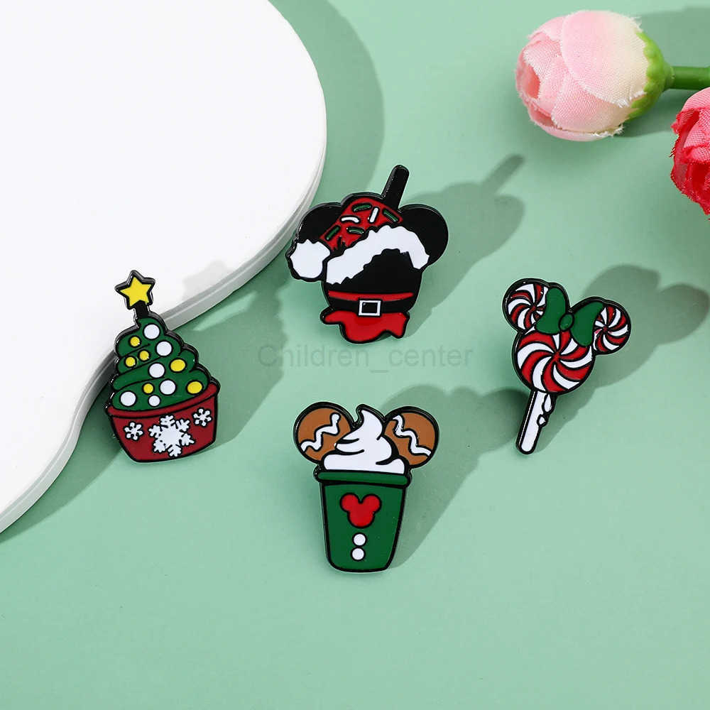 Disney Charming Christmas Ornament Collection Exclusive Mickey-shaped Enameled Button Crafted from Durable Materials