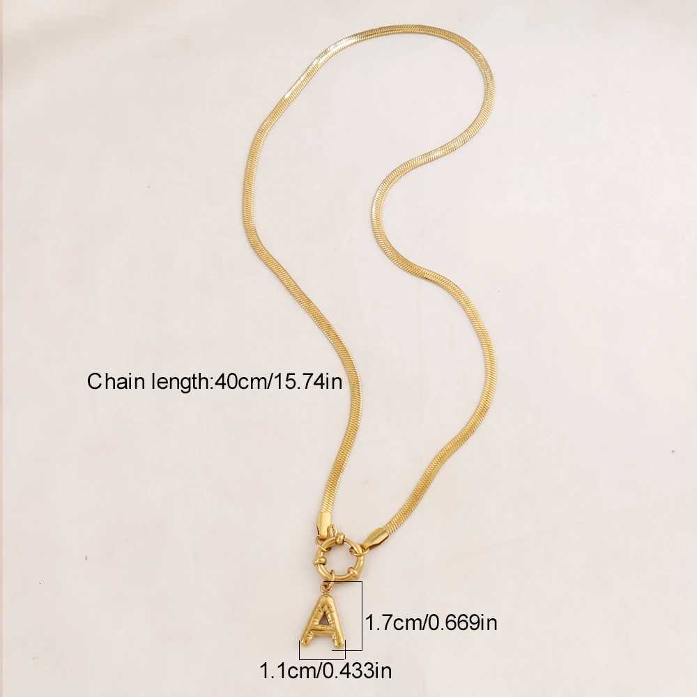 316L Stainl Steel 26 Initial Letter Necklace For Women Fashion Gold Color Alphabet Chain Necklaces Choker JewelryXJ251024