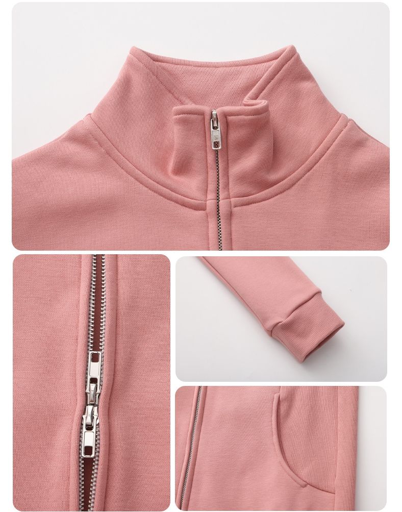 Customize High-End Women's Zip up Fleece Jacket Outdoor Winter Fall Single-sided Moistening Jacket for Sports
