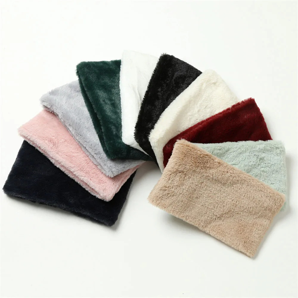 S Rabbit Fur Scarf multicoloured Warm Plush Snood Neck Scarves Unisex Men Neck Scarfs Ring Women Children Neckerchief 251020