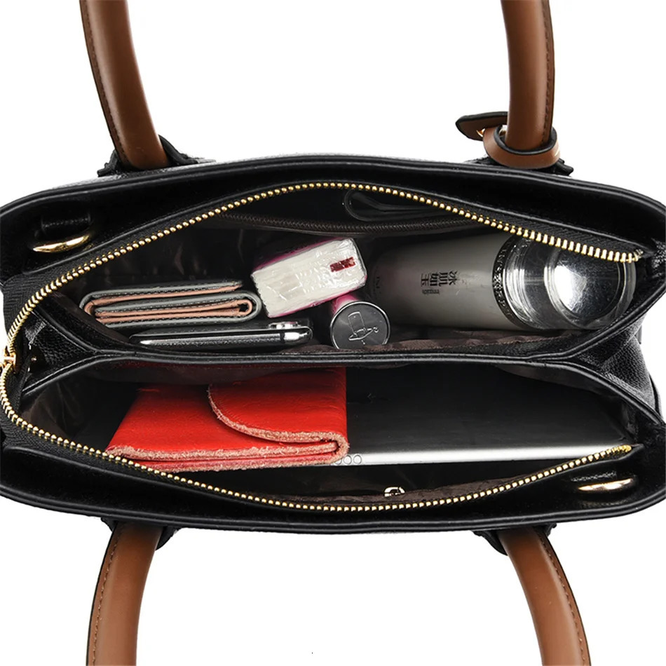2 Layers Quality Leather Handbags Women Bags er Crossbody Bags for Women 2024 Large Capacity Tote Bag Sac A Main 251023
