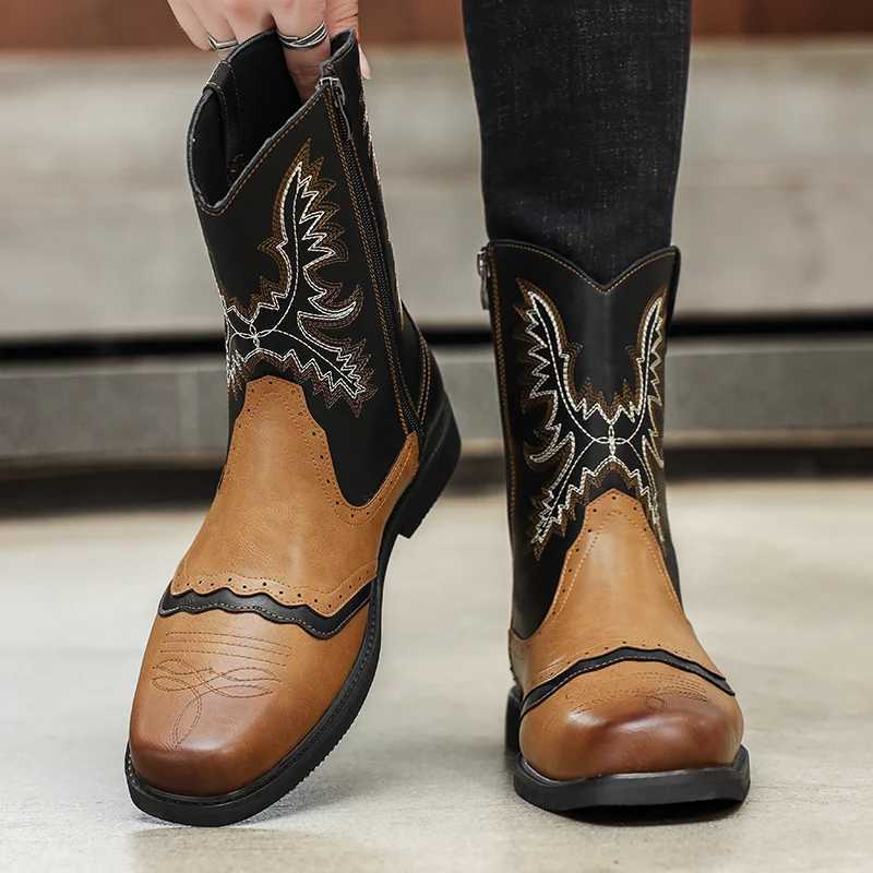 Mens high top boots autumn and winter new plus size outdoor casual boots fashion soft sole comfortable outdoor motorcycle boots W251024