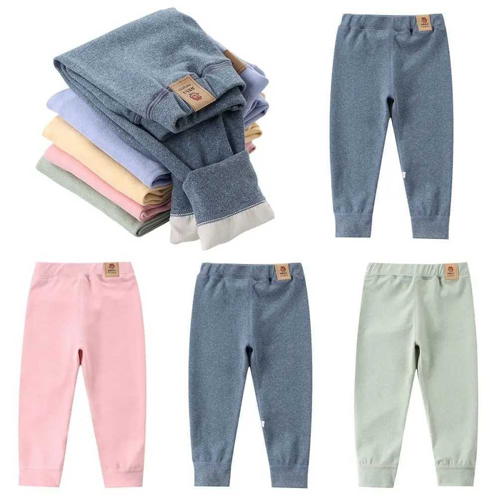 Elastic Waist Winter Childrens Fleece Warm Pants Velvet Autumn Winter Girls Leggings Full Length Long JohnsT251024