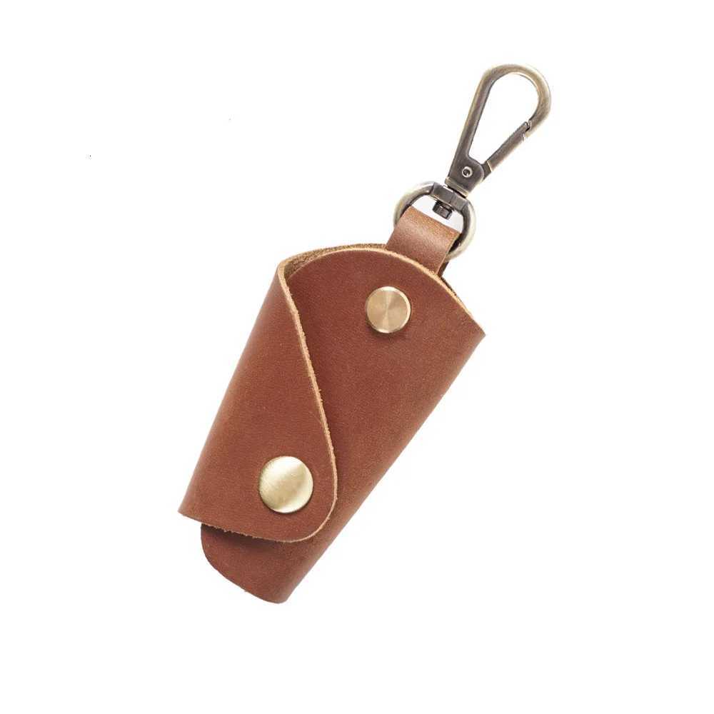 Vintage Car Key Case Keys Pouch Genuine Leather KeyChain Unisex Key Bag Multifunction Organizer Wallet Holder Smart Housekeeper Z251023