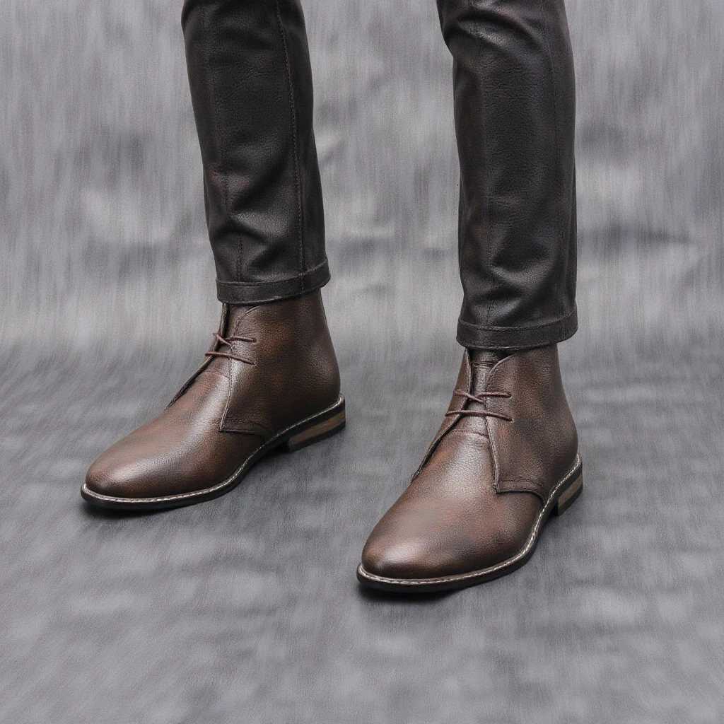 Style Men Boots leather boots Men Ankle Boots KD581 W251024