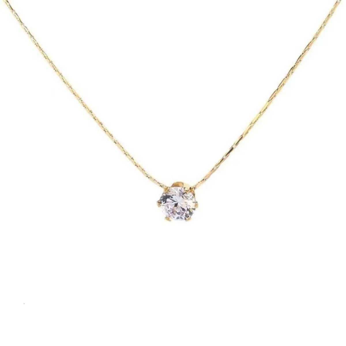 Hot Sale Stainl Steel Zircon Thin Clavicle Chain Necklace for Women Festive Party Jewelry WholesaleXJ251024