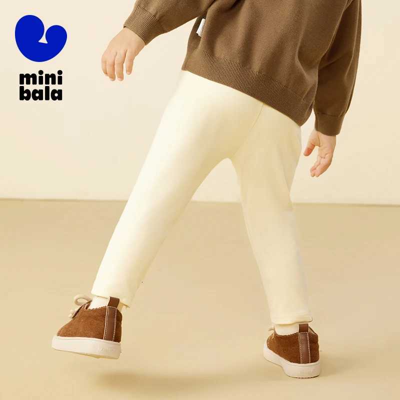 Mini Bala Girls Pants Winter New High Stretch Baby FleeceLined Thickened LeggingsT251024
