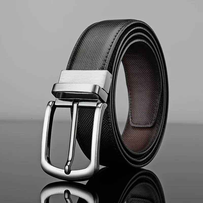 MenS Casual Business Alloy Buckle Belt DoubleSided Wearable MenS Belt HighEnd Trendy Belt Gift For Boyfriend And Dad W251024