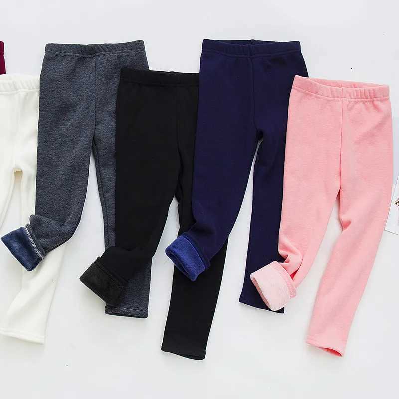Kids Pant Autumn Winter Cotton Girls Warm Leggings Children Thicken Trousers Baby Girl Slim Plus Velvet Pants Girls ClothesT251024