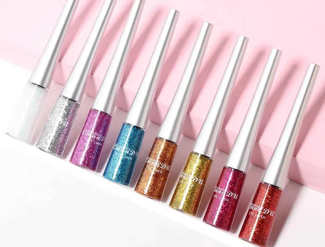 BestSelling CmaaDu Rich Colour Dazzle Shadow Liquid Eyeliner Make up Minerals LongWearing Metallic Glitter Eye liner CosmeticsL251024