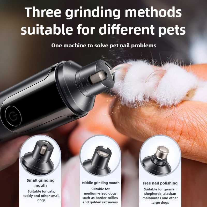 Pet Nail Clipper USB Rechargeable Electric Dog Nail Grinder Pet Nail Trimmers Painless with Polisher Wheel for Small Large Pets Z20251024