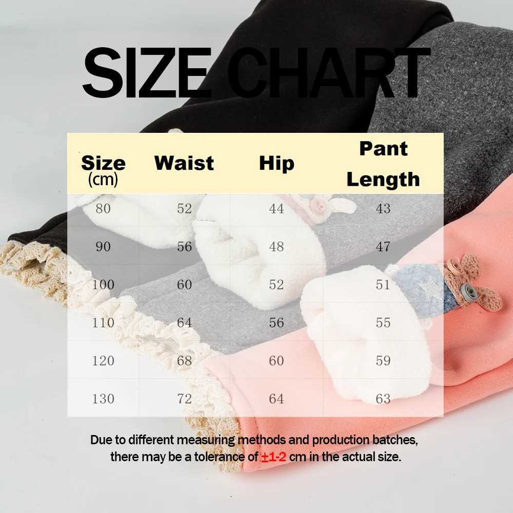 Girls Warm Tight Pants 211 Year Old Cartoon Rabbit Plush Childrens Pants Thick Fashion Solid Color AutumnWinter LeggingsT251024