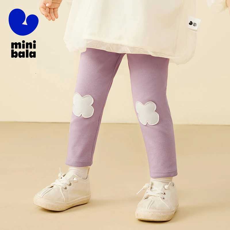 Mini Bala Girls Pants Winter New High Stretch Baby FleeceLined Thickened LeggingsT251024