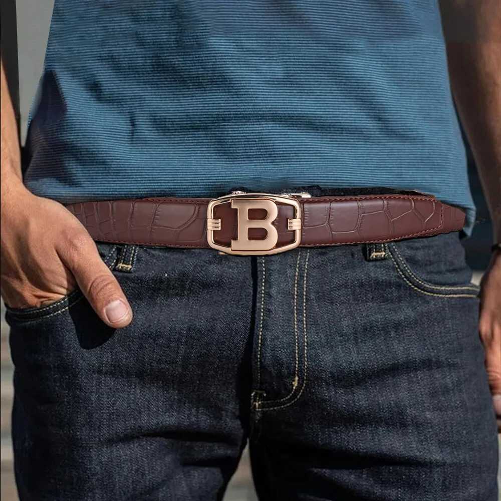 The New Mens Belt PU Belt Business HighQuality Fashion Mens Belt Alloy Automatic Buckle Popular W251024