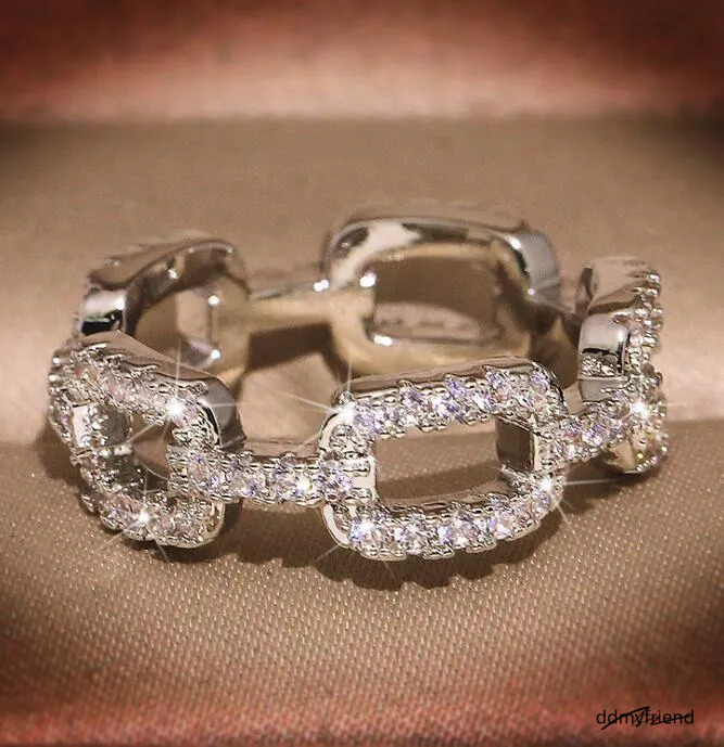 Sterling Sier CZ Ring Set - Elegant Cubic Zirconia Wedding Band For Women And Men Ddmyfriend