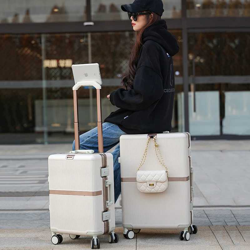 2025 New Luggage Carrier 20inch CarryOn Luggage with Aluminum Frame Large Capacity 28inch Combination Lock Suitcase UnisexW251024