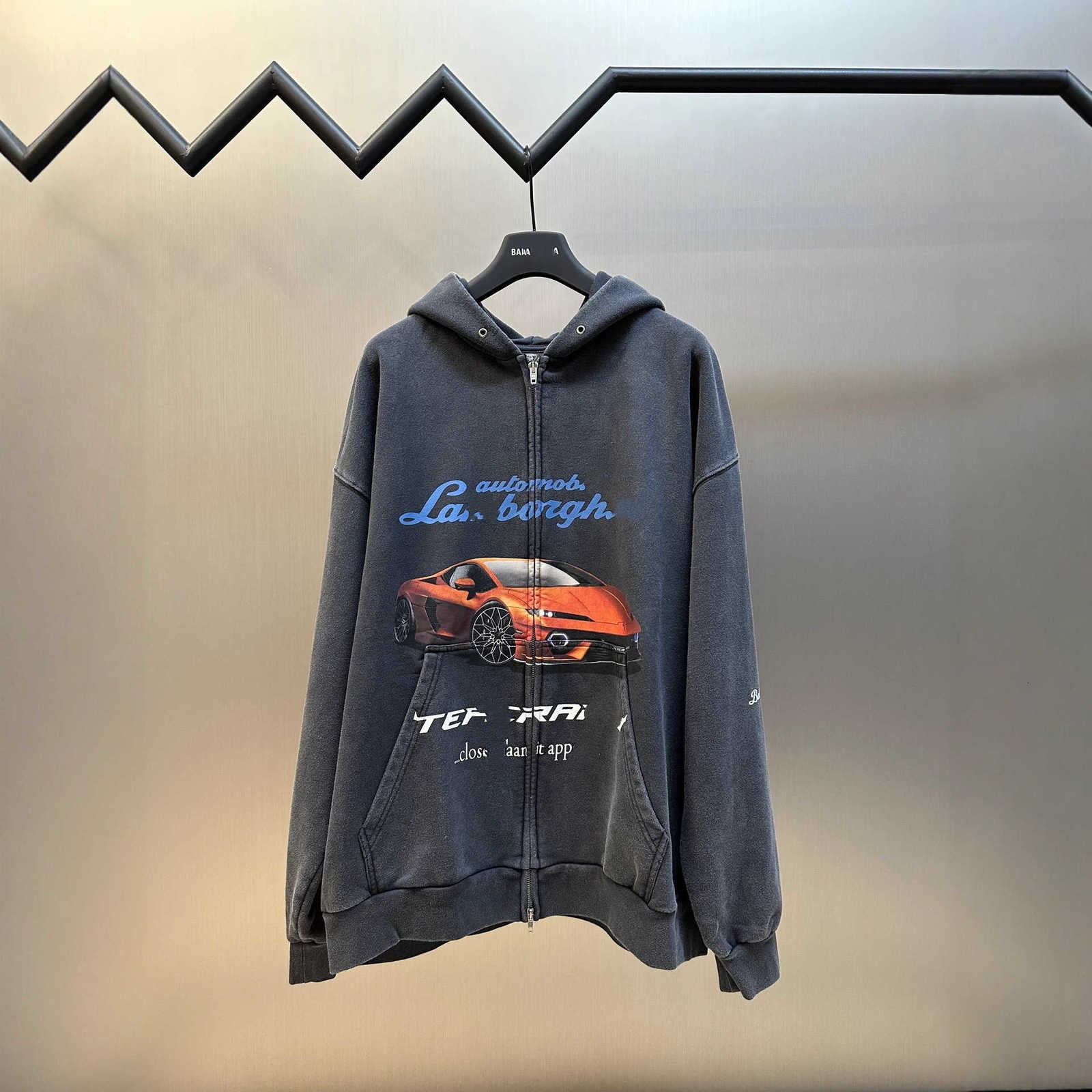 Men's Hoodies & Sweatshirts Designer Paris B Brand Lamborghini Front and Back Left Right Sleeve Direct Print Jacket Unisex Top Y6S2