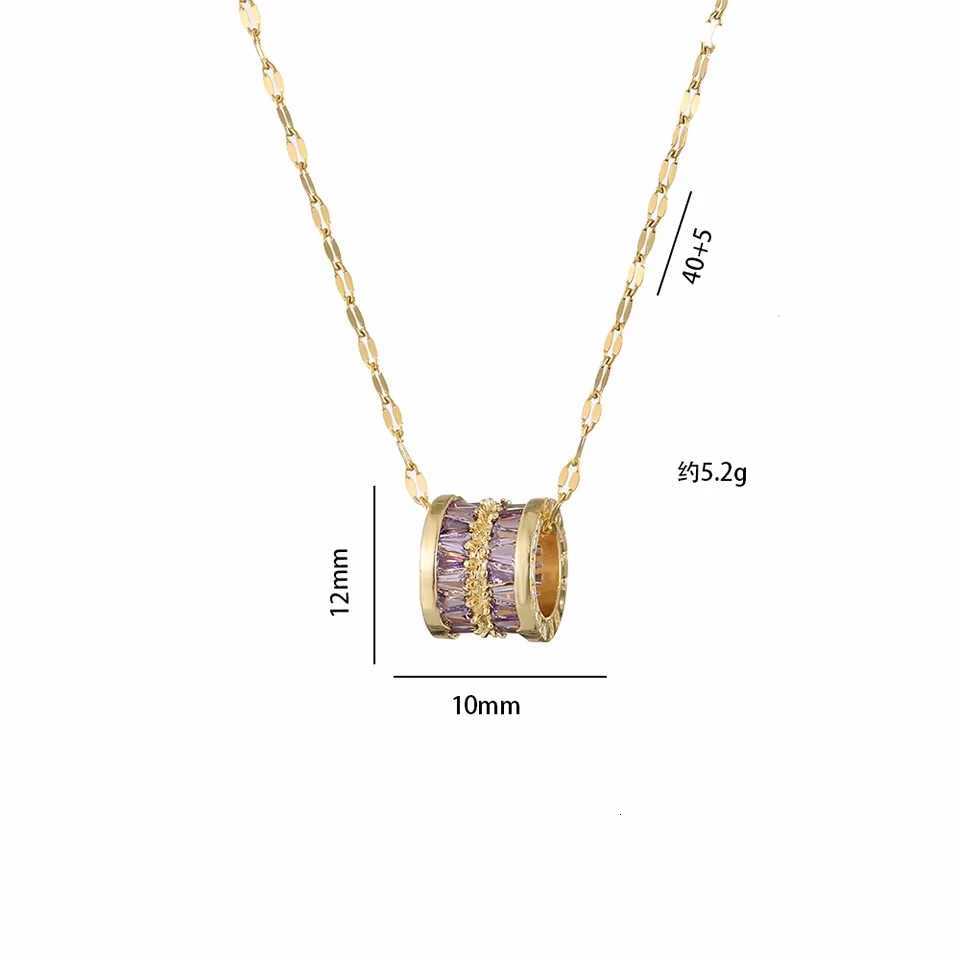 ZAKOL Y2K Stainl Steel Round Pendant Necklace For Women Girls Korea Style Beautiful Gold Color Metal Crystal Jewelry On NeckXJ251024