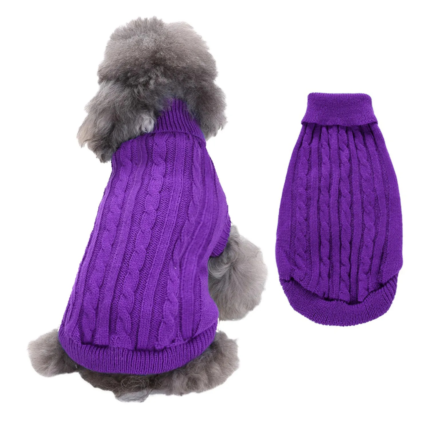 Dog clothes Autumn Winter Teddy pet clothes Dog Apparel Pet Clothes Solid Color Sweater