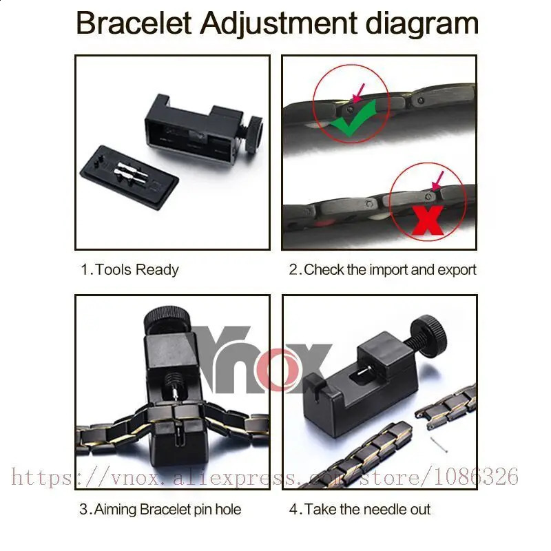Vnox Men Alert ID Bracelet Black Stainless Steel Pain Relief Emergency Reminder Bangle with tool 251014