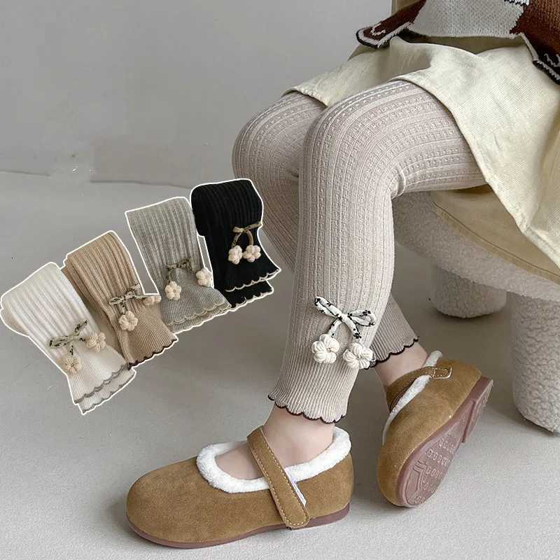Cotton Baby Flower Pantyhose Girls Spring Autumn Korean Cute Bottoming Legging Childrens ClothingT251024
