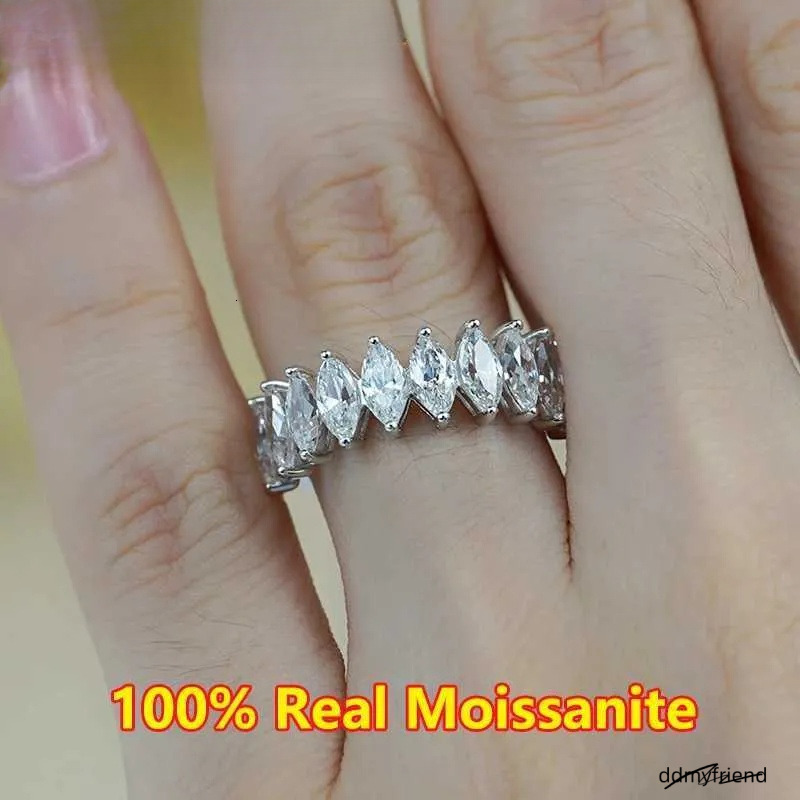 Ring With Dias: Marquise Cut Simulated Dia Ring, Sier Plated, White Gold Finish - Elegant Gift For Women Ddmyfriend