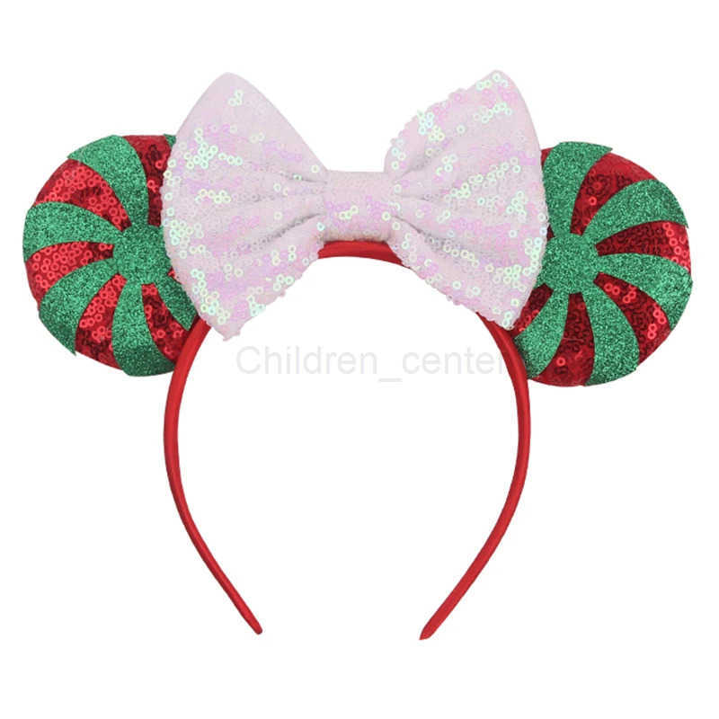 Disney Christmas Sequin Stitch Pattern Bow for Kids & Adults - Festive Holiday Hairstyle Accessory