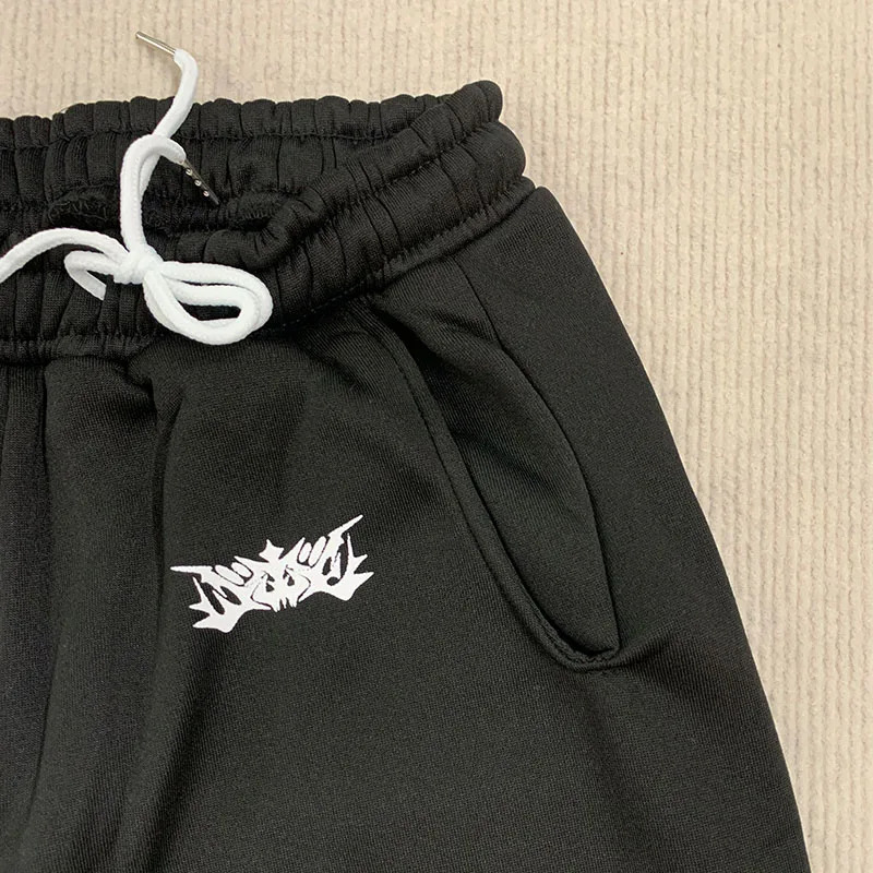Y2K Women Elastic Waist Fitness Vintage Harajuku Leisure Straight Pants American Street Fashion Creative Goth Pattern Sweatpants 251020