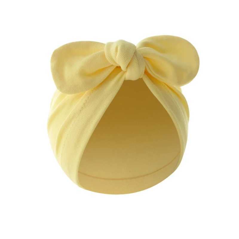 Infant Beanie Hat Baby Turban Hat Big Bow Boneless Hat Soft Headwear for Babies 012M Girl Boys Breathable Hospital HatL251024